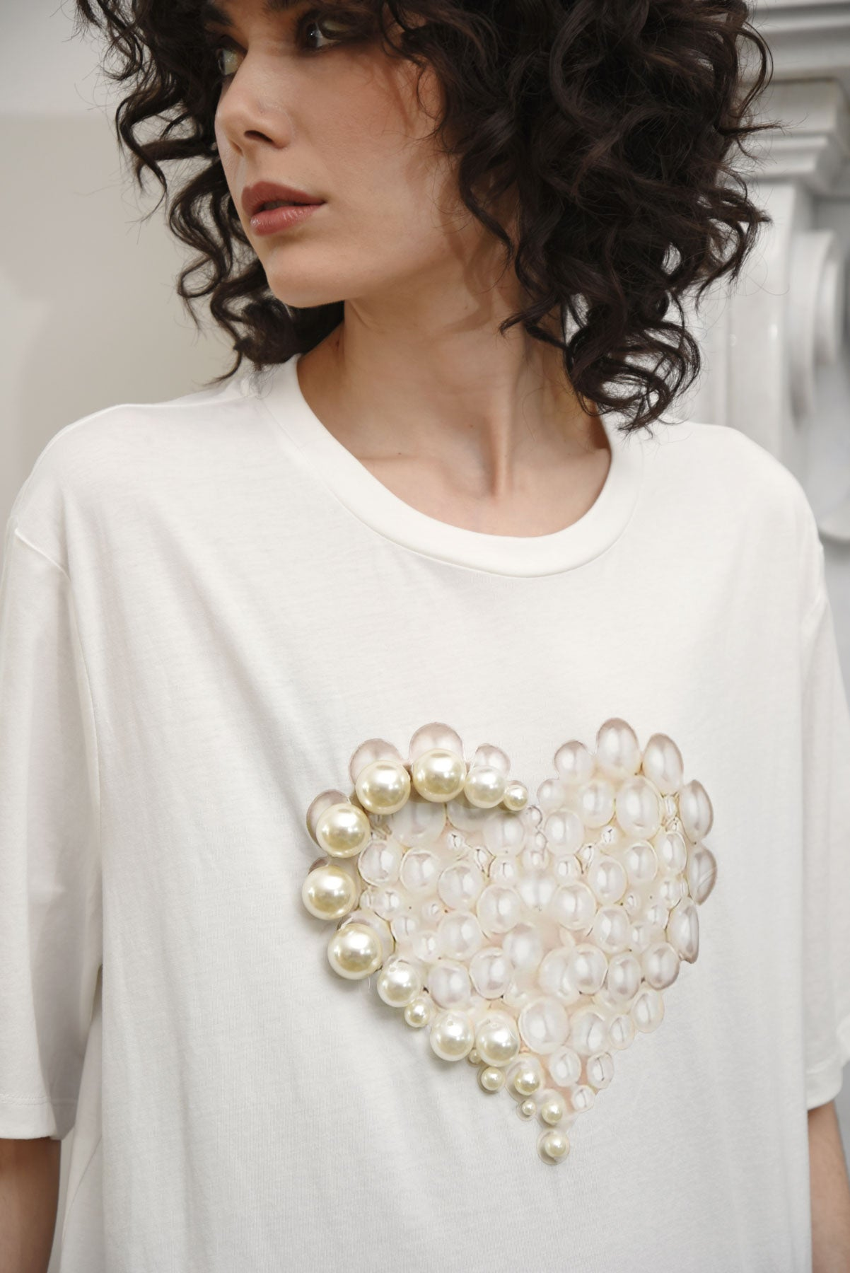 Curate Pearl Up Tee - White