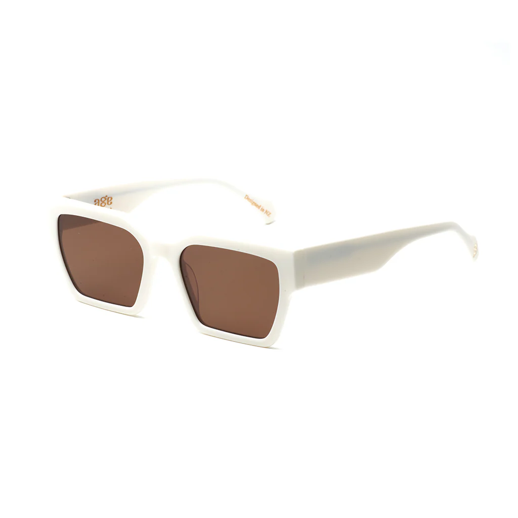 AGE Carnage Sunglasses - Ivory w Brown
