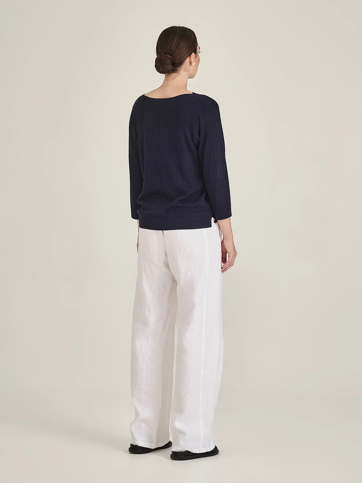 Sills Crinkle Boatneck - French Navy