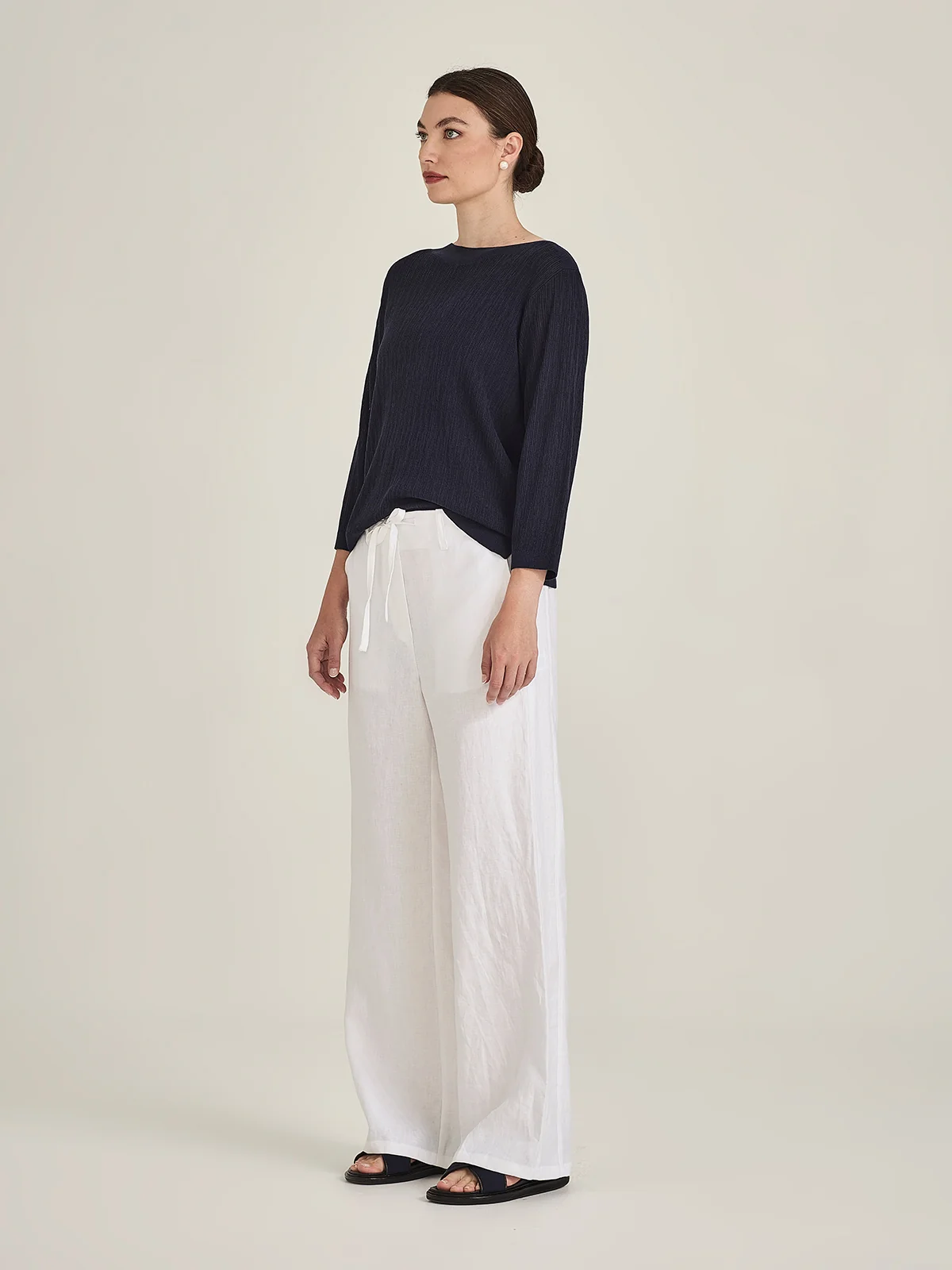 Sills Crinkle Boatneck - French Navy