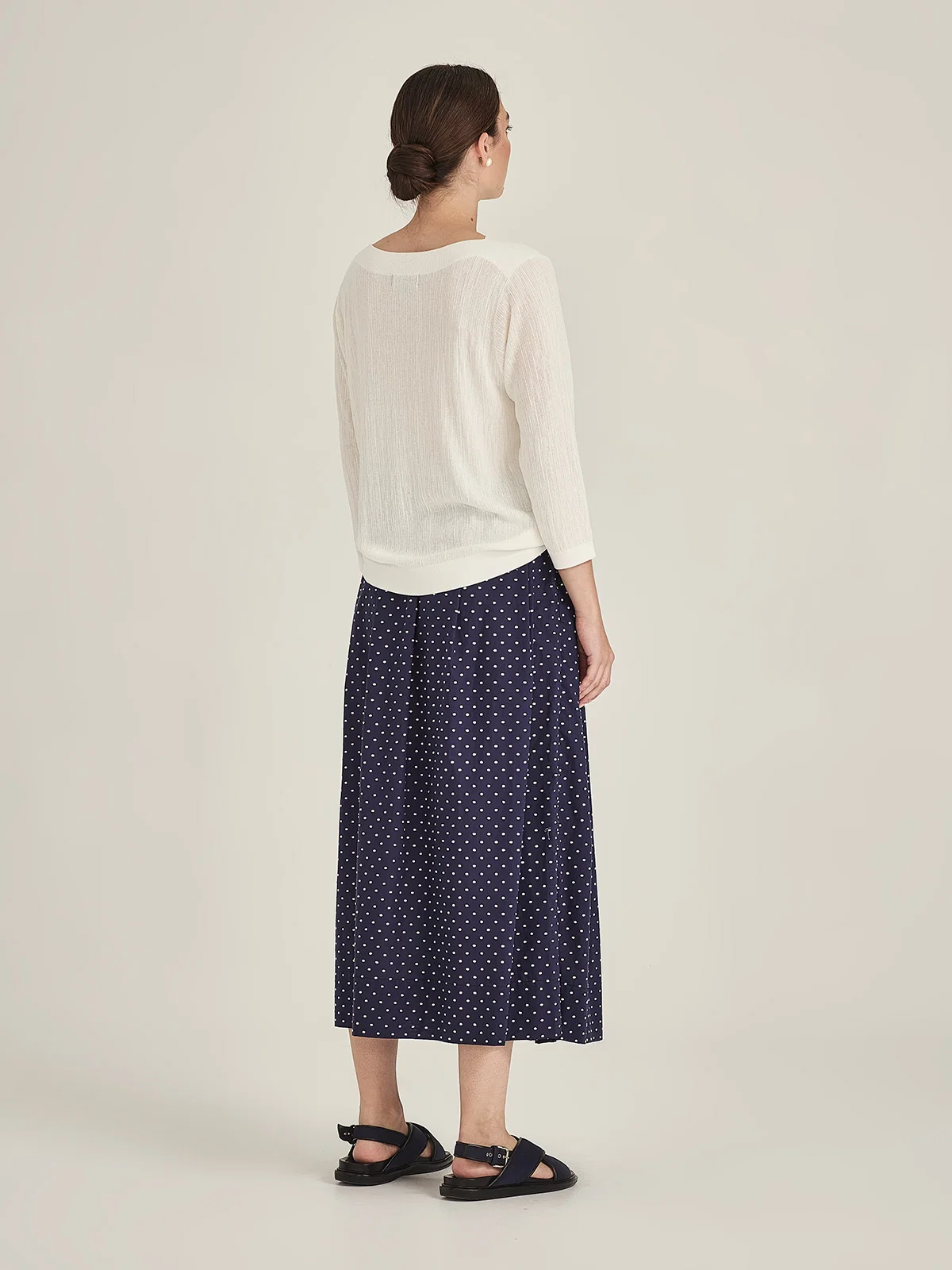 Sills Crinkle Boatneck - Ivory
