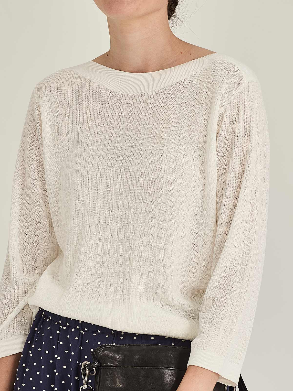Sills Crinkle Boatneck - Ivory