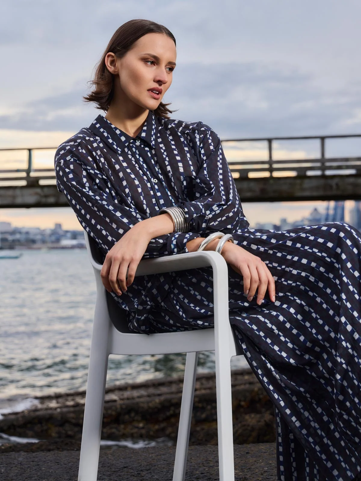 Sills Becca Print Shirt - Navy Print