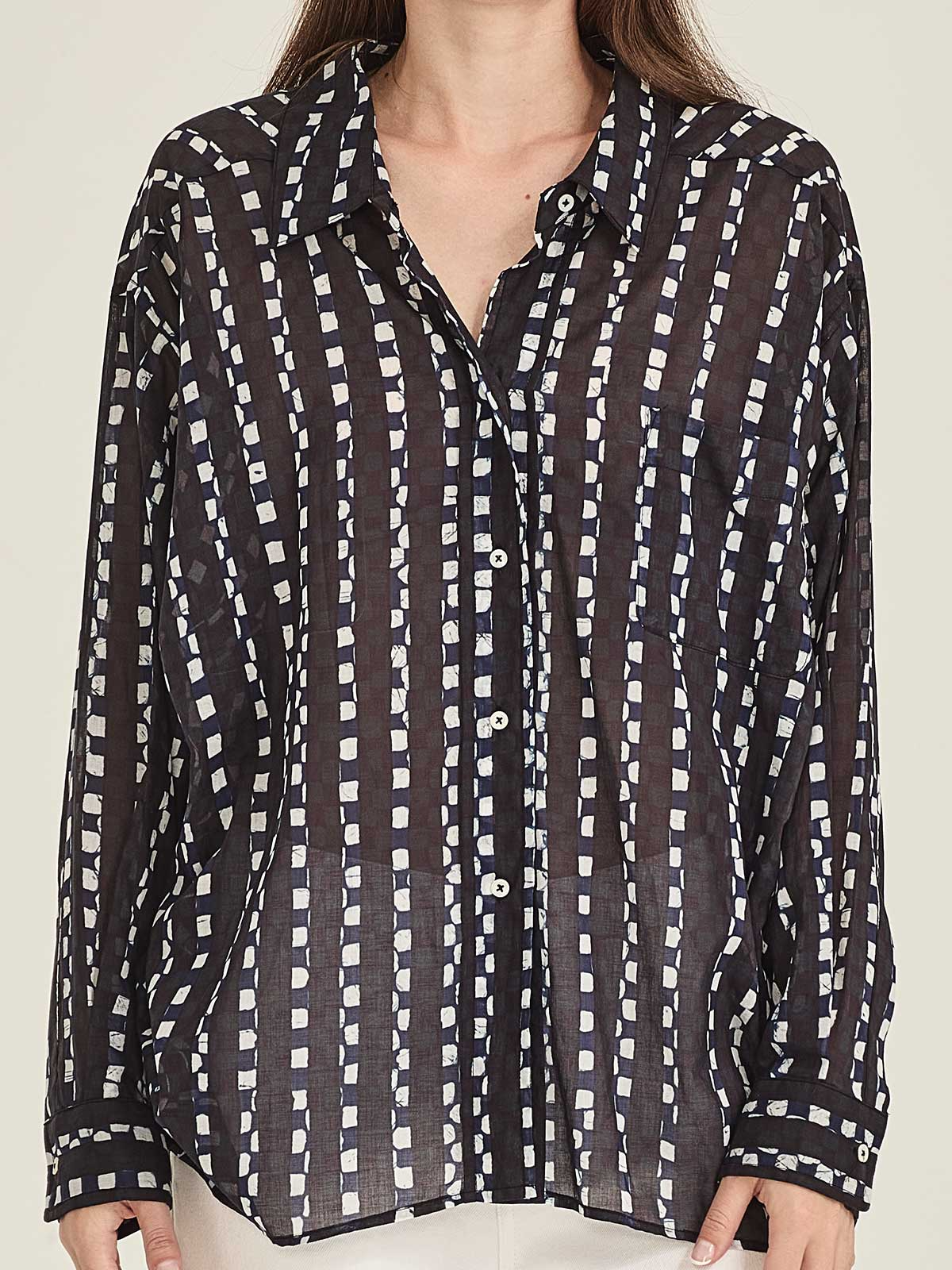 Sills Becca Print Shirt - Navy Print