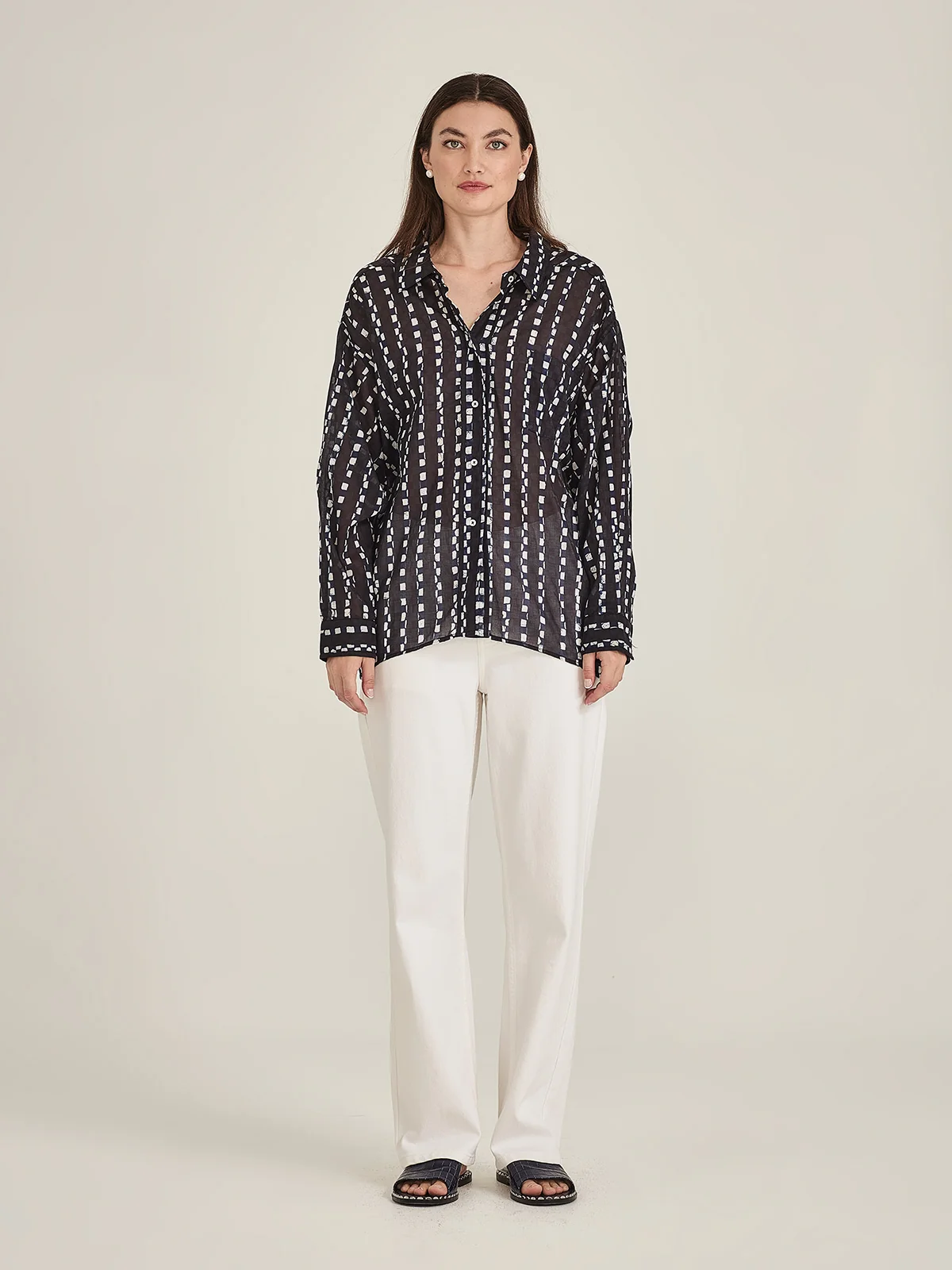 Sills Becca Print Shirt - Navy Print
