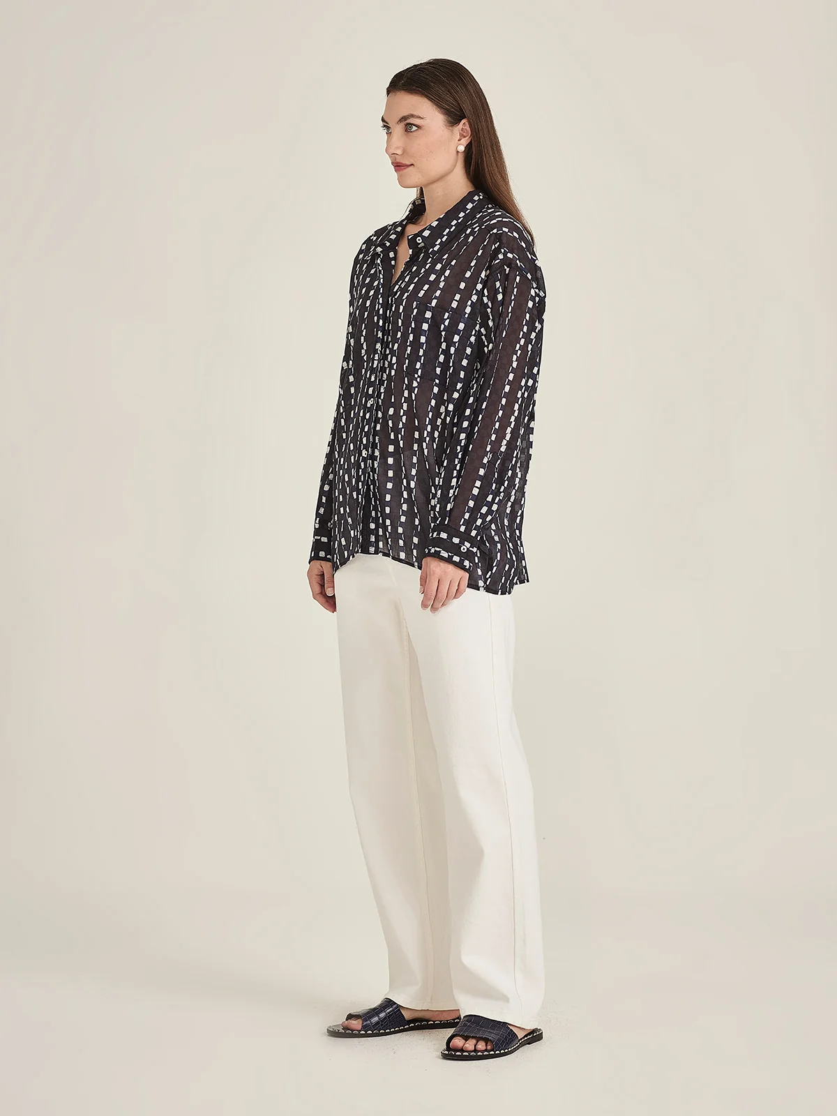 Sills Becca Print Shirt - Navy Print