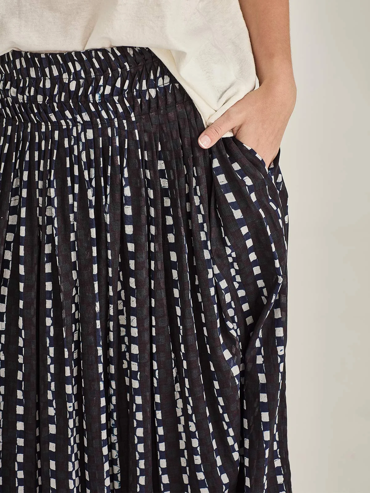 Sills Lani Print Skirt - Navy Print