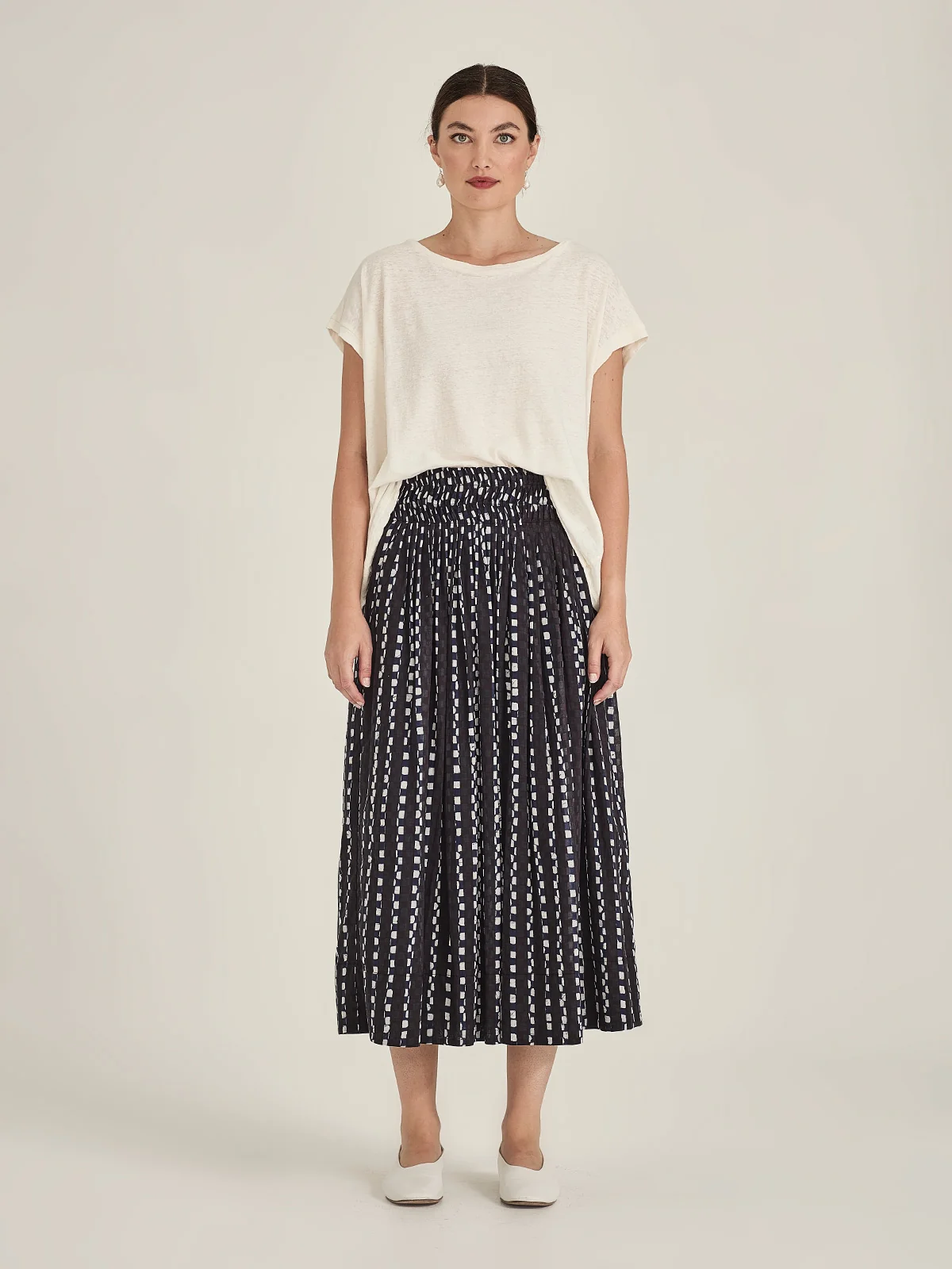 Sills Lani Print Skirt - Navy Print