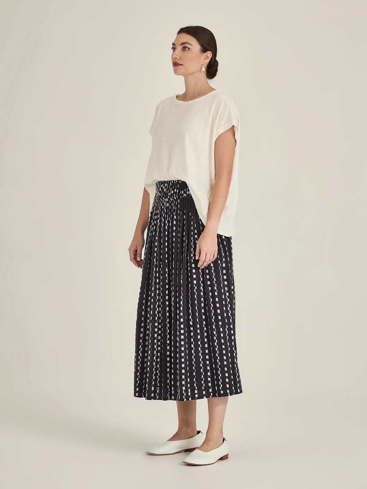 Sills Lani Print Skirt - Navy Print