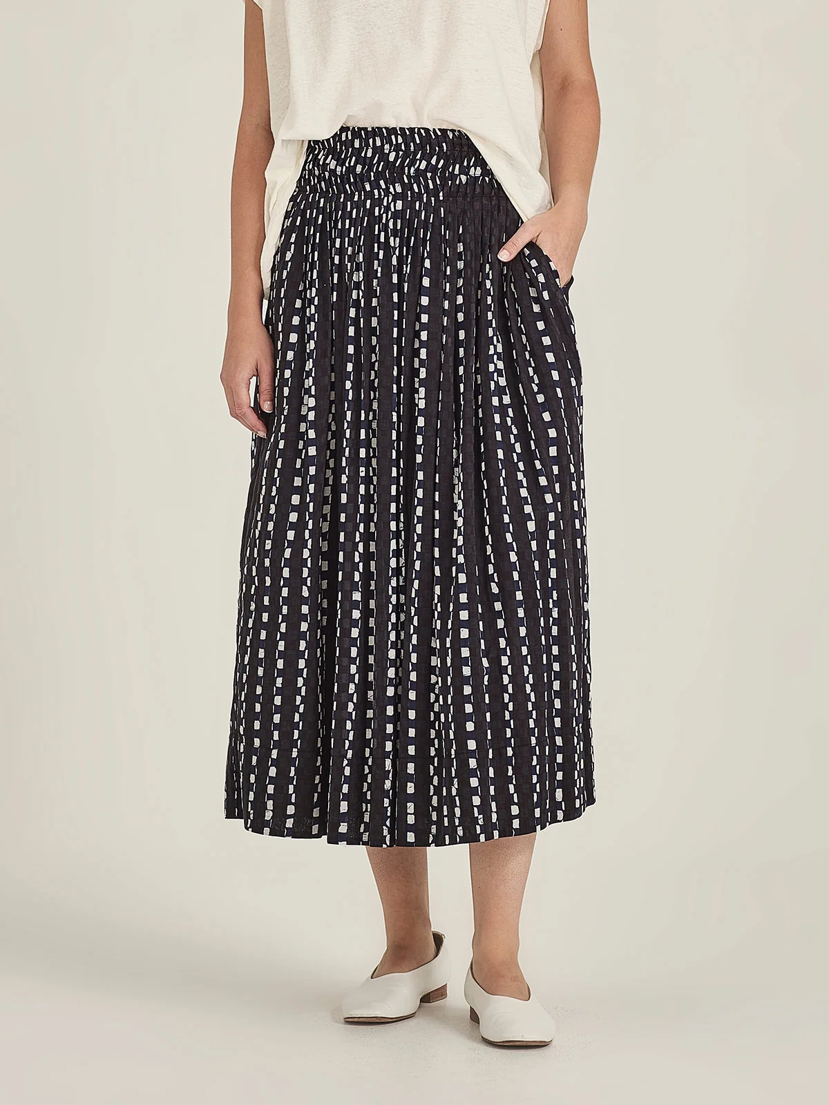 Sills Lani Print Skirt - Navy Print