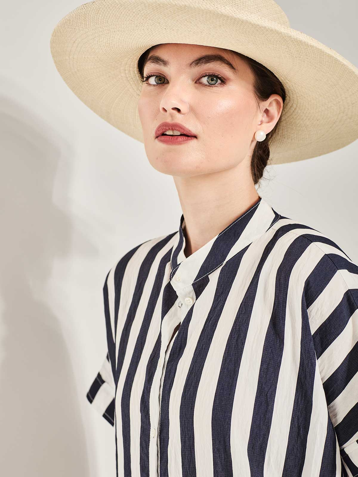 Sills Roberta Striped Dress - Navy Stripe