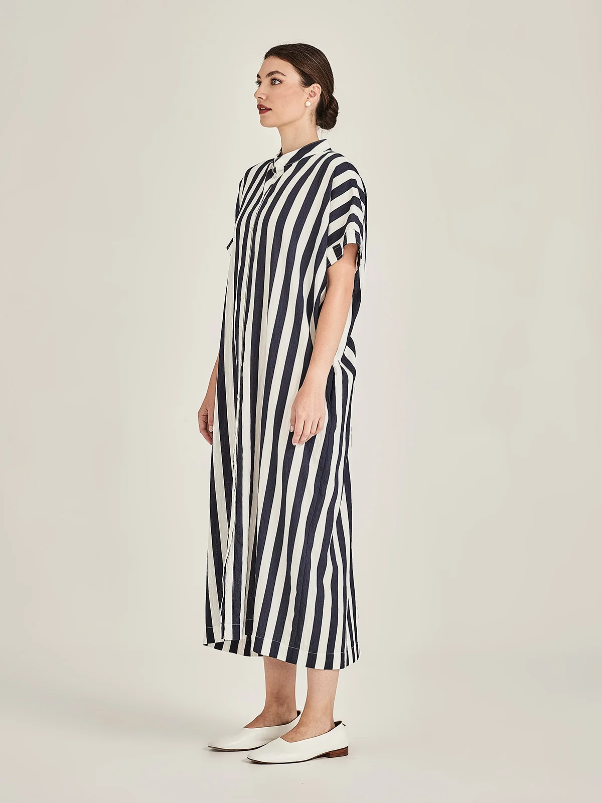 Sills Roberta Striped Dress - Navy Stripe
