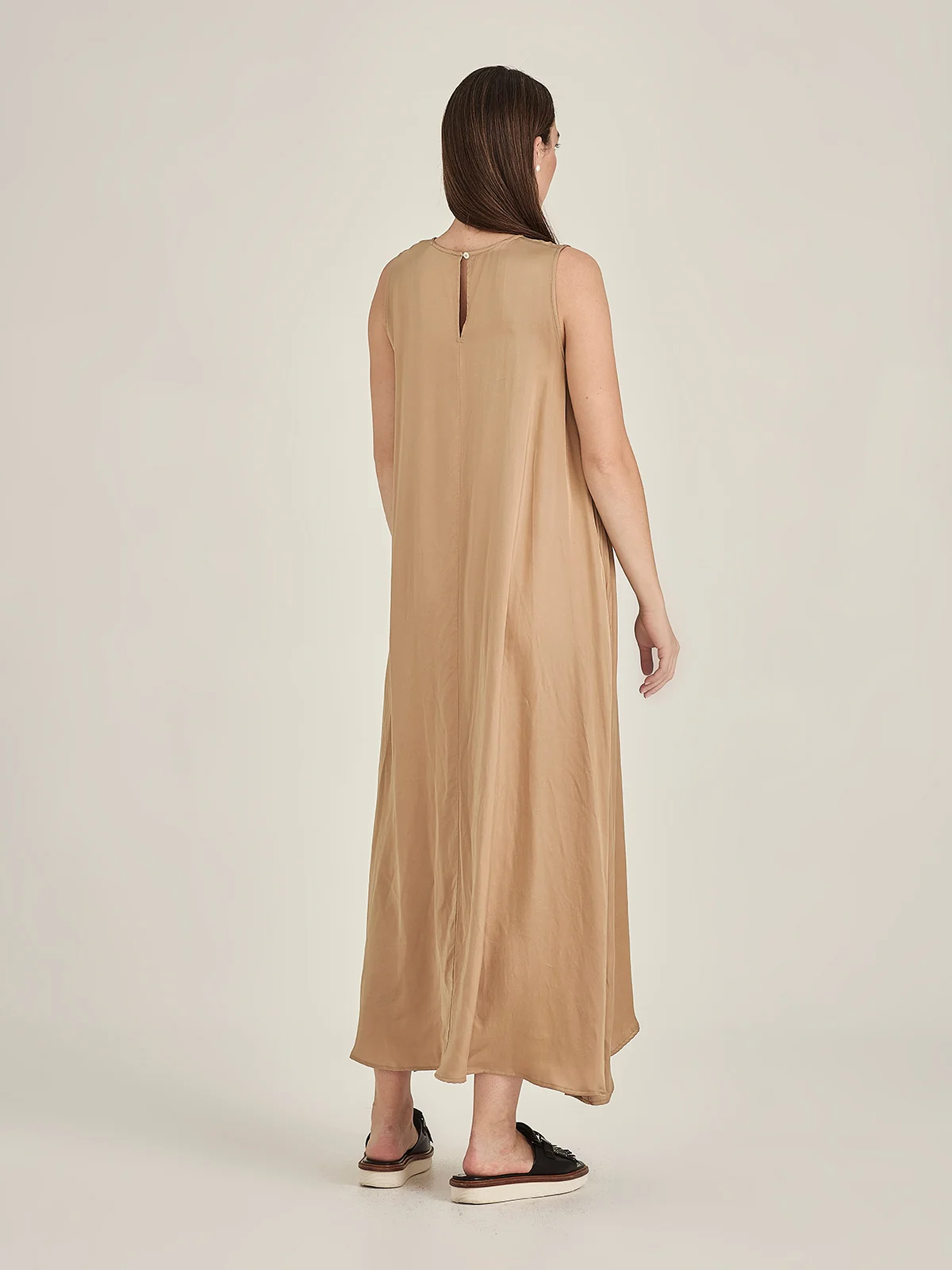 Sills Dakota Satin Dress - Latte