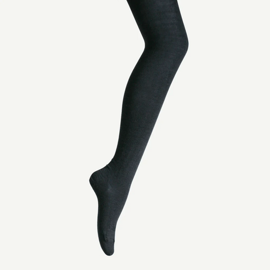 Lamington Merino Plain Tights - Charcoal