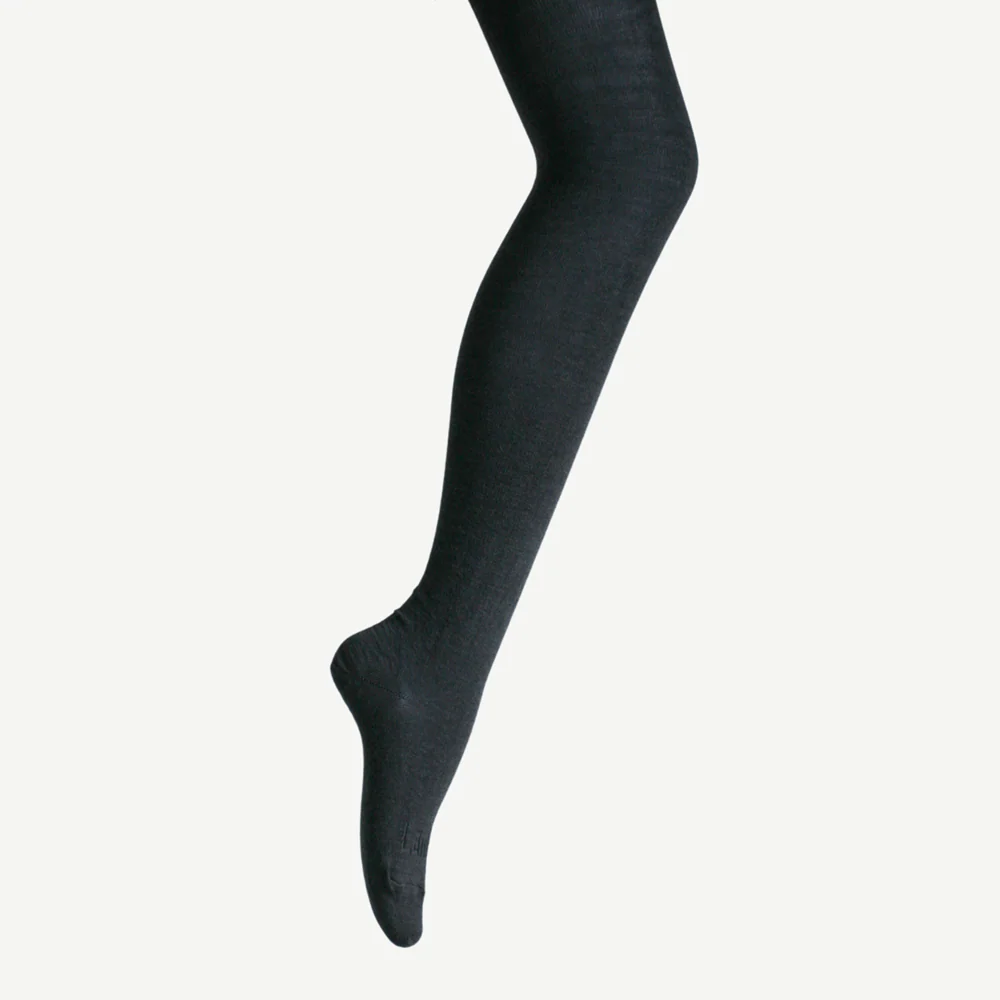 Lamington Merino Wool Knit Tights - Charcoal