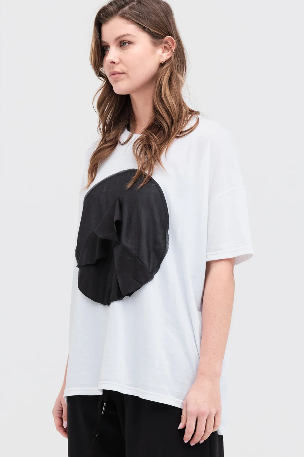 Taylor Circ Module Tee - Ivory/Black