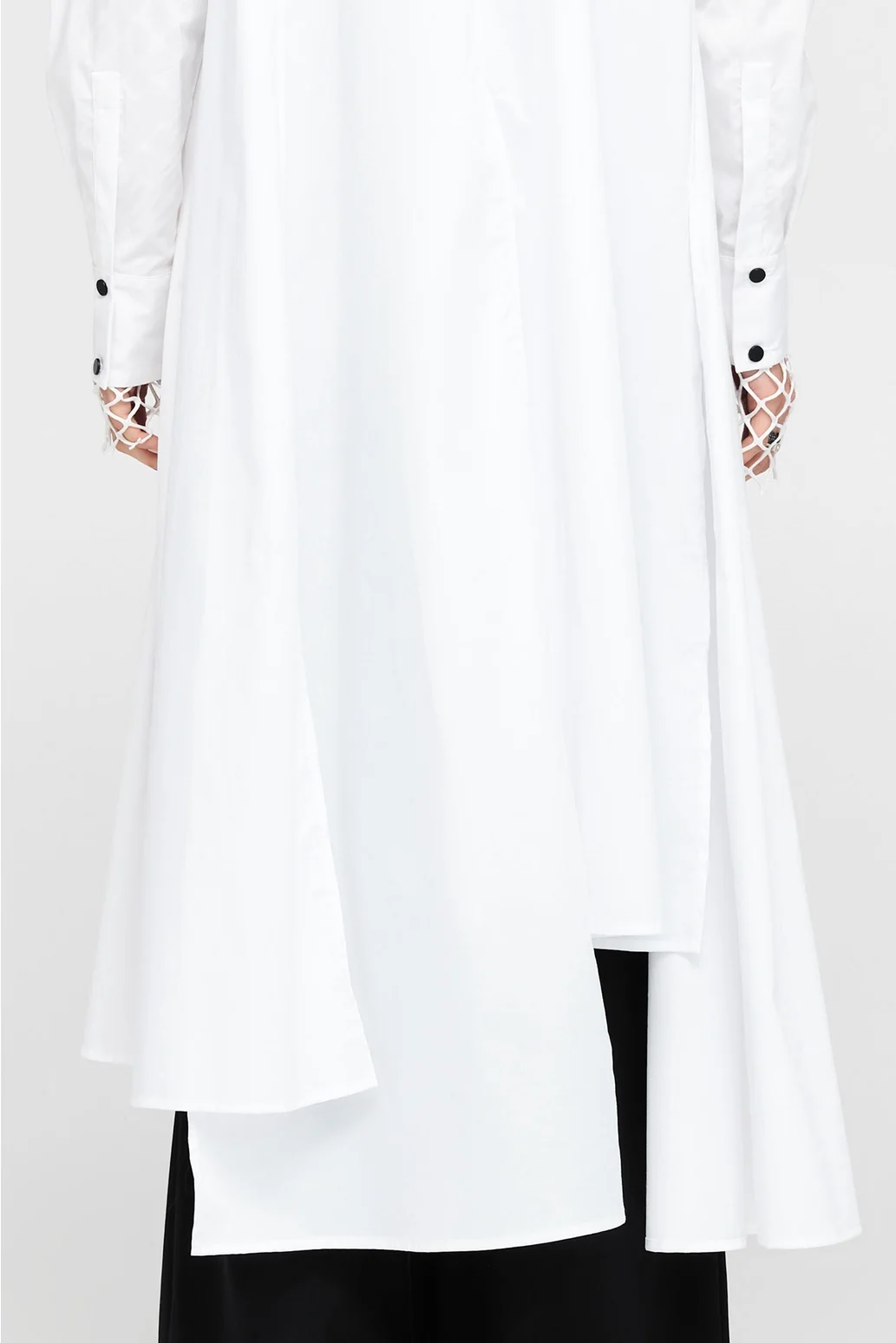 Taylor Columned Shirt - White Poplin