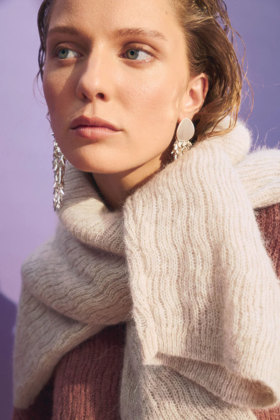 Elk Agna Pattern Sweater - Ecru