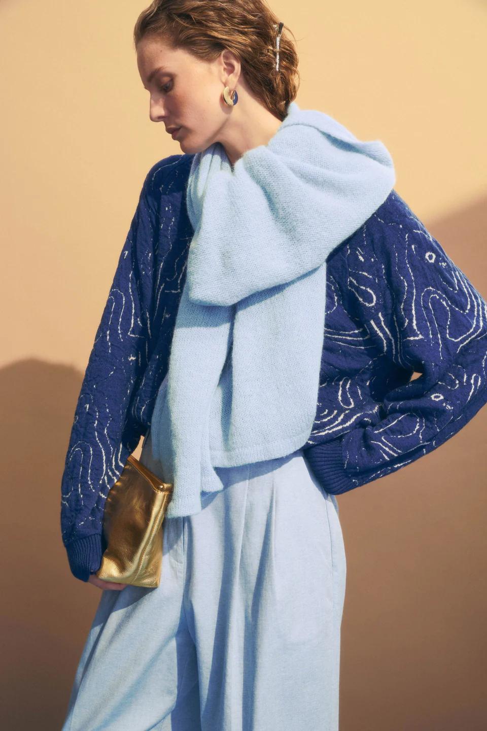 Elk Otillia Sweater - Blue/Silver