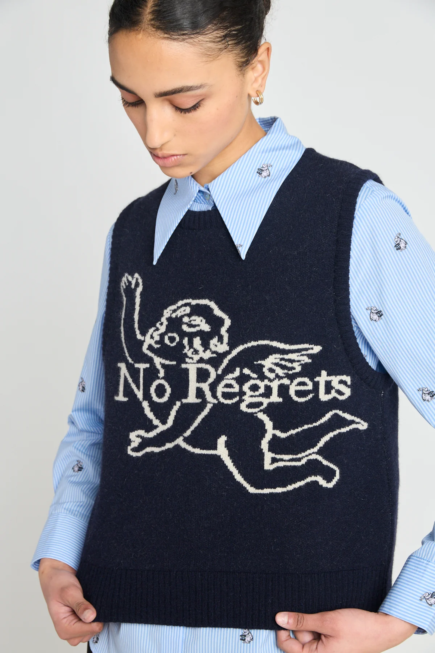 Twenty-Seven Names Deep Kick Vest - Navy