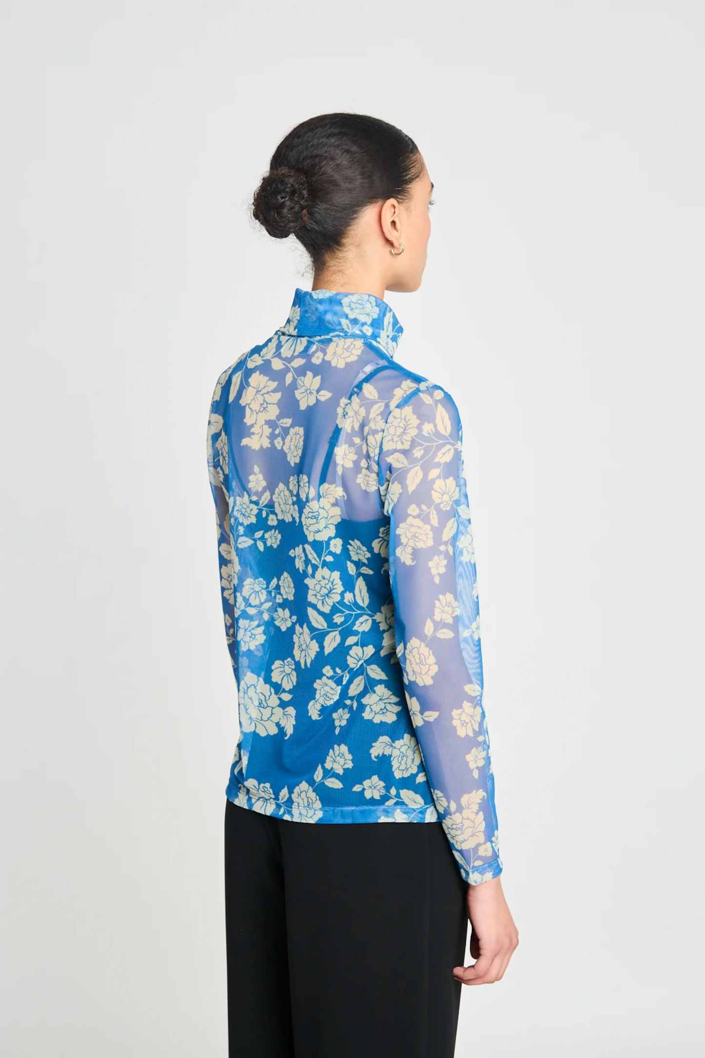 Twenty-Seven Names Rosa Turtleneck Top - Blue Stencil