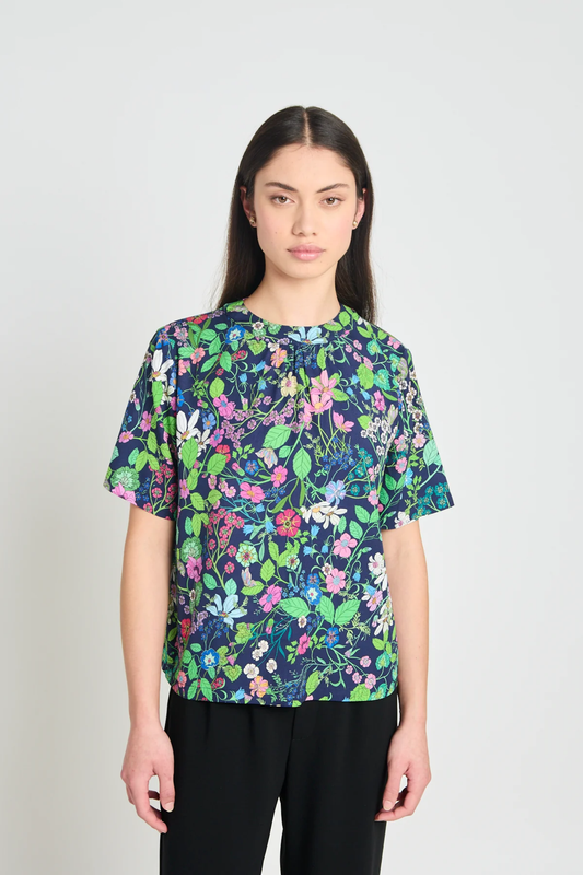 Twenty-Seven Names Onward Tee - Navy Floral