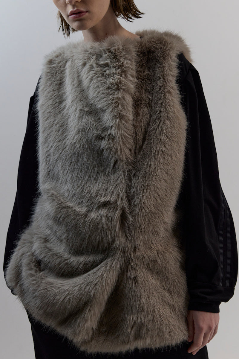 Dref By D Nimbus Faux Fur Vest - Taupe