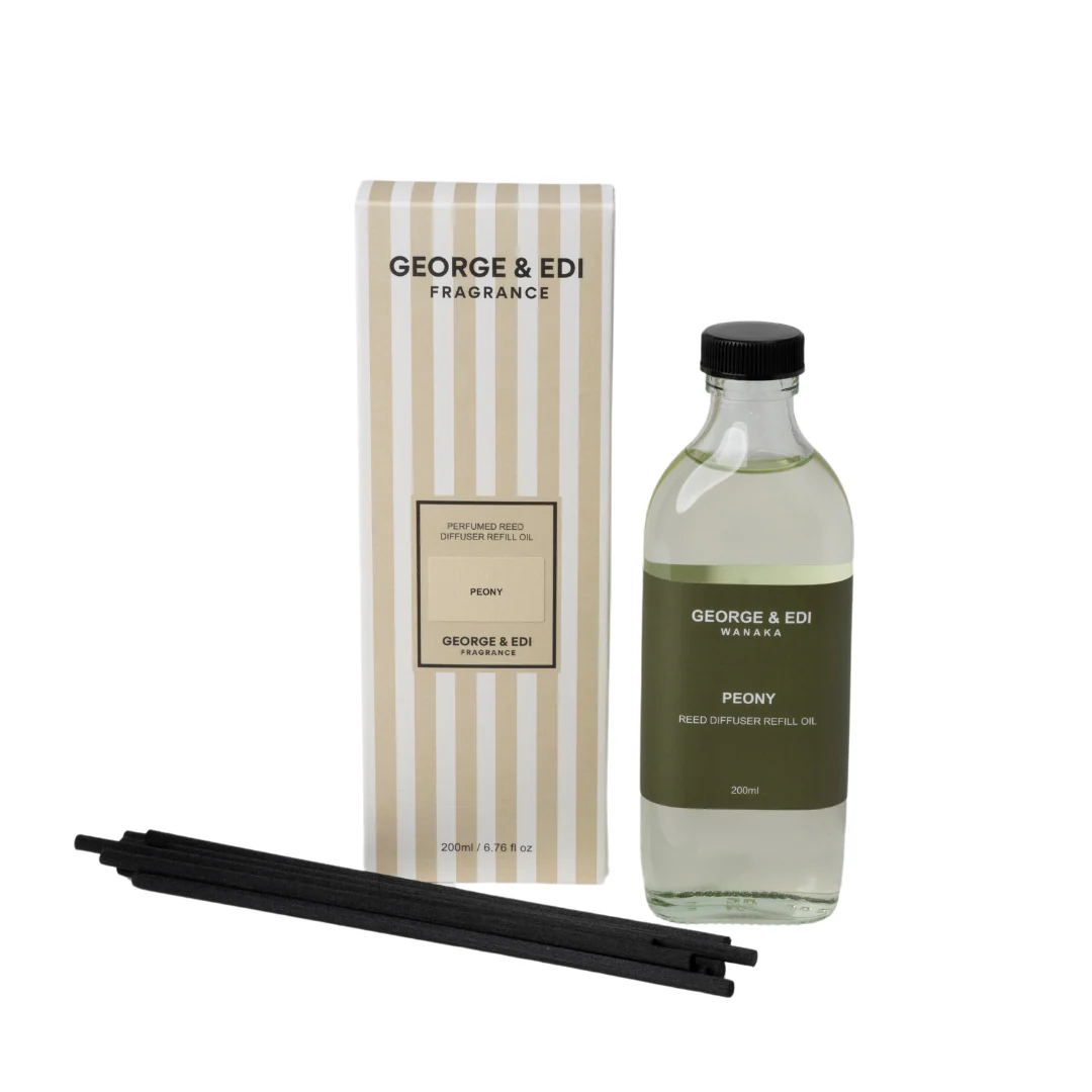 Edi Mini Panel Diffuser George & Edi Diffuser Refill & Reeds - Peony – Flying With Birds