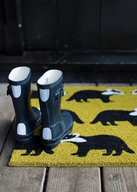 Anorak Doormat - Kissing Badgers