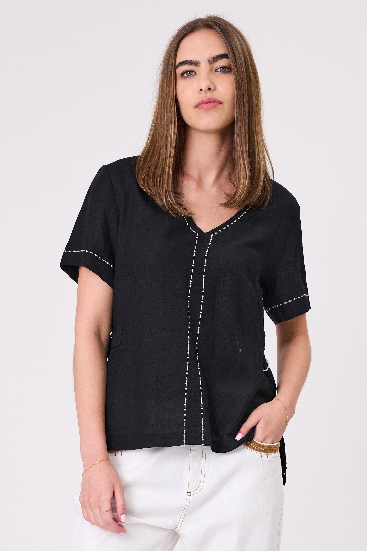 Design Nation Lotus Top - Black