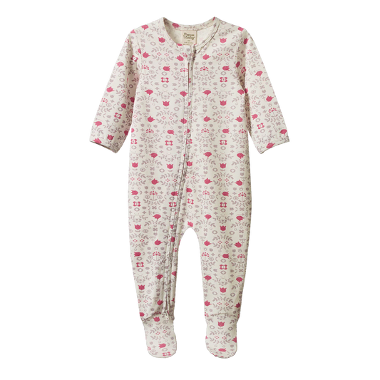 Nature Baby Dreamlands Suit - Cross Stitch Posey Print