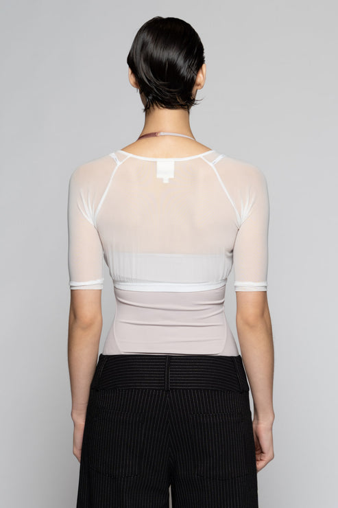 Dogstar Bastion Mesh V Top - Ivory