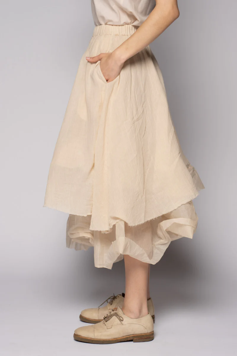 Dogstar Kina Gather Skirt - Natural