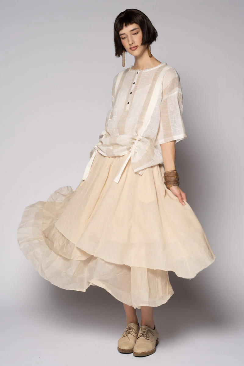 Dogstar Kina Gather Skirt - Natural