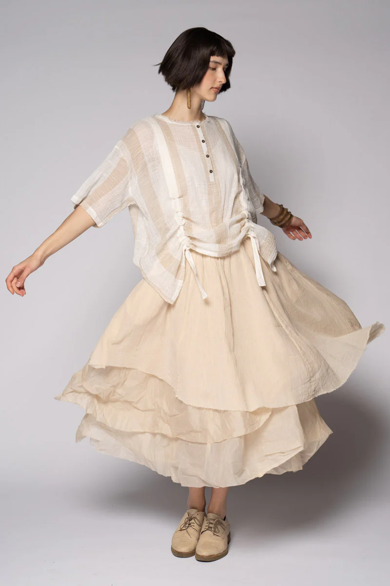 Dogstar Kina Gather Skirt - Natural