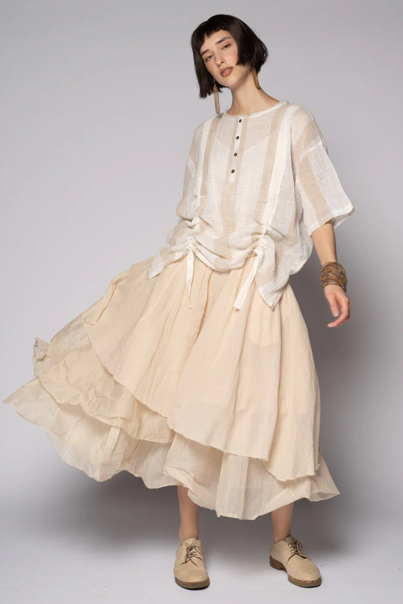 Dogstar Kina Gather Skirt - Natural