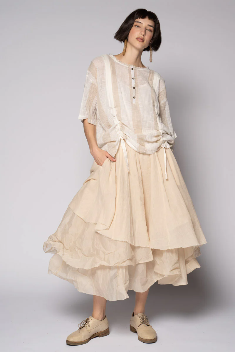 Dogstar Kina Gather Skirt - Natural