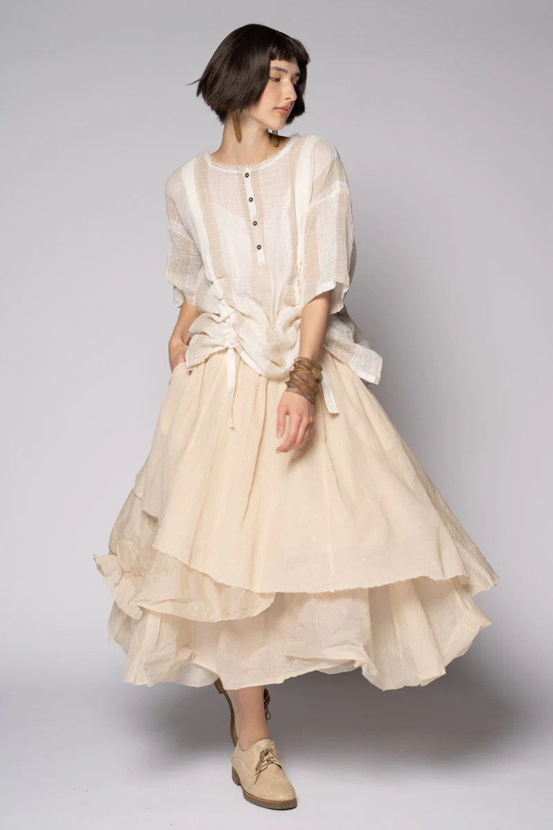 Dogstar Kina Gather Skirt - Natural