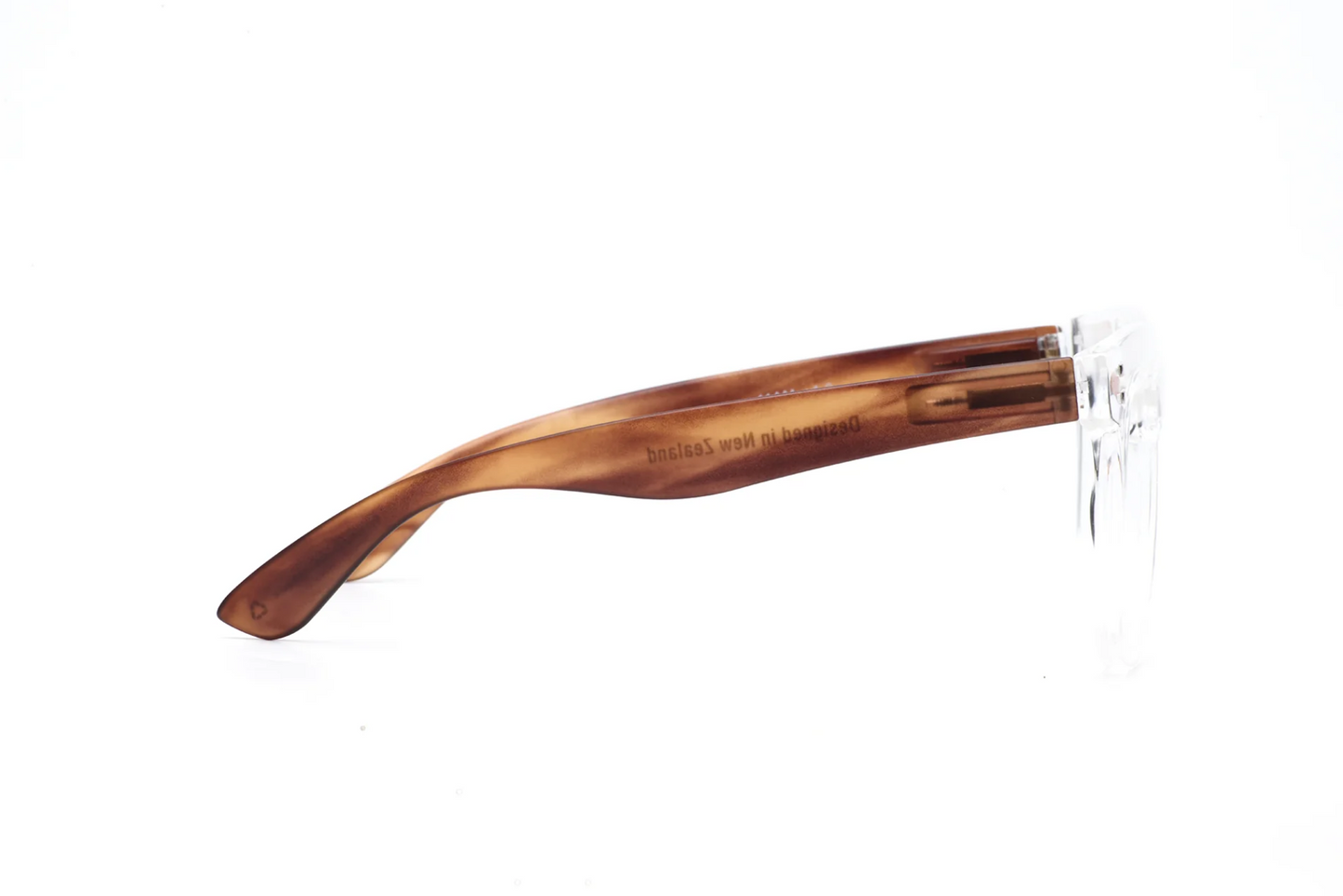 Daily Eyewear 11AM Reading Glasses - Crystal with Brown