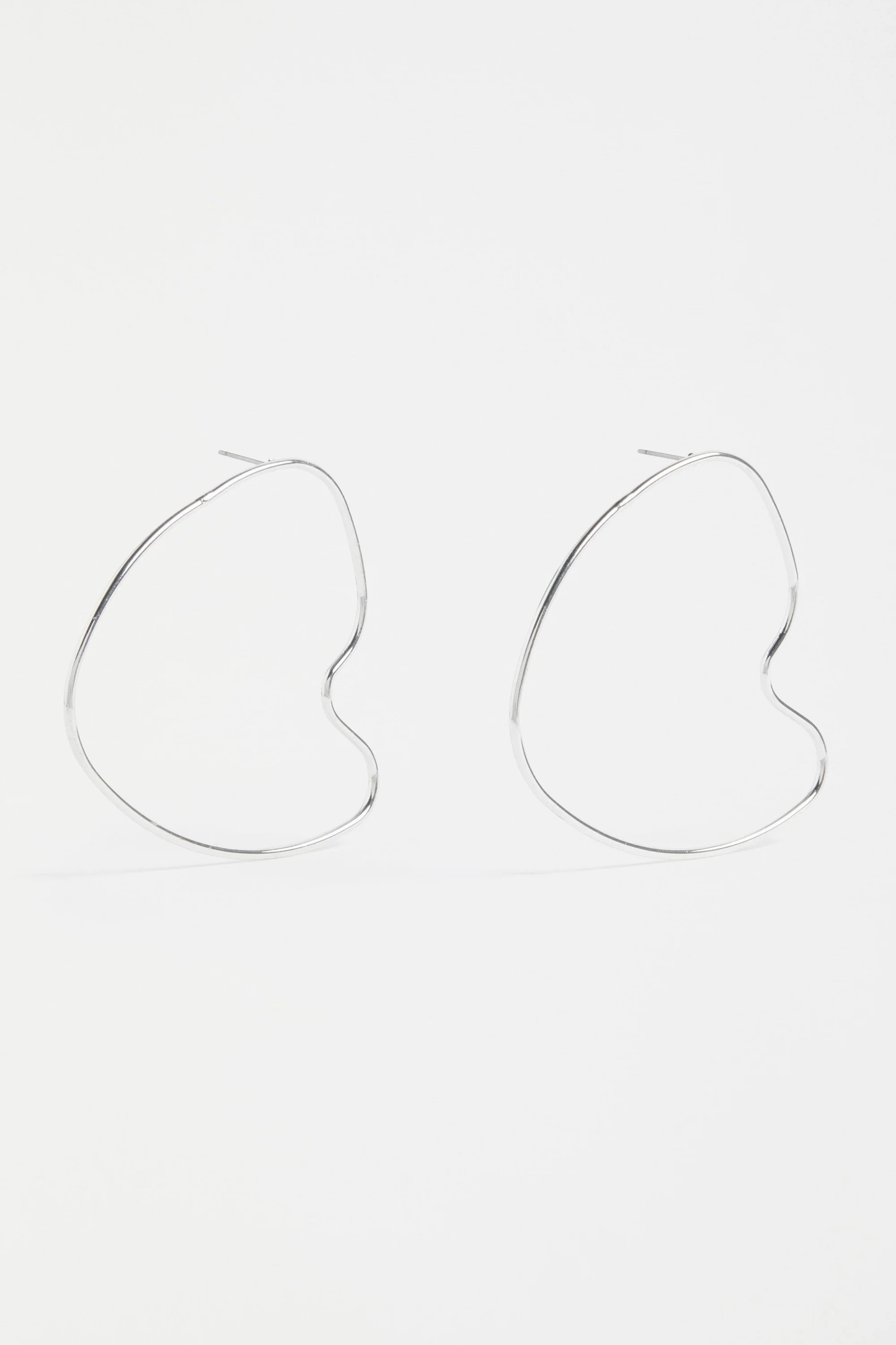 Elk Harrt Large Drop Earrings - Silver