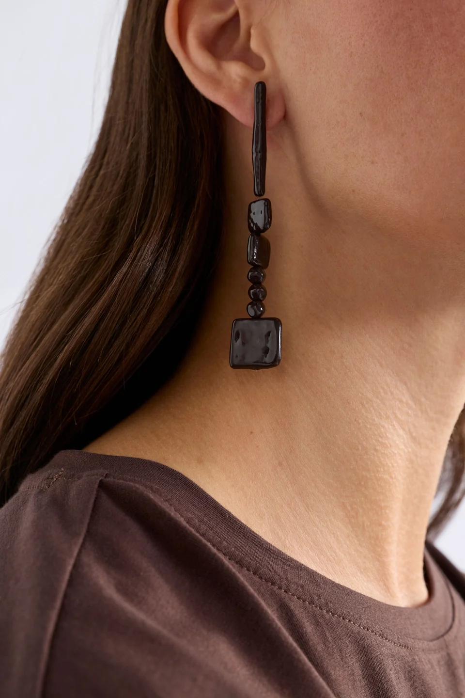 Elk Kvall Long Drop Earring - Navy