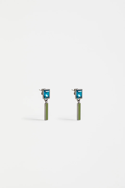 Elk Ival Short Drop Earring - Teal