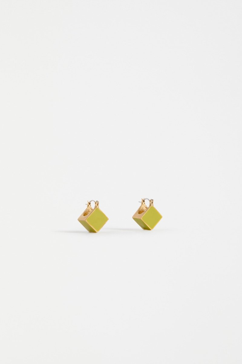 Elk Elta Mini Hoop Earring - Chartreuse