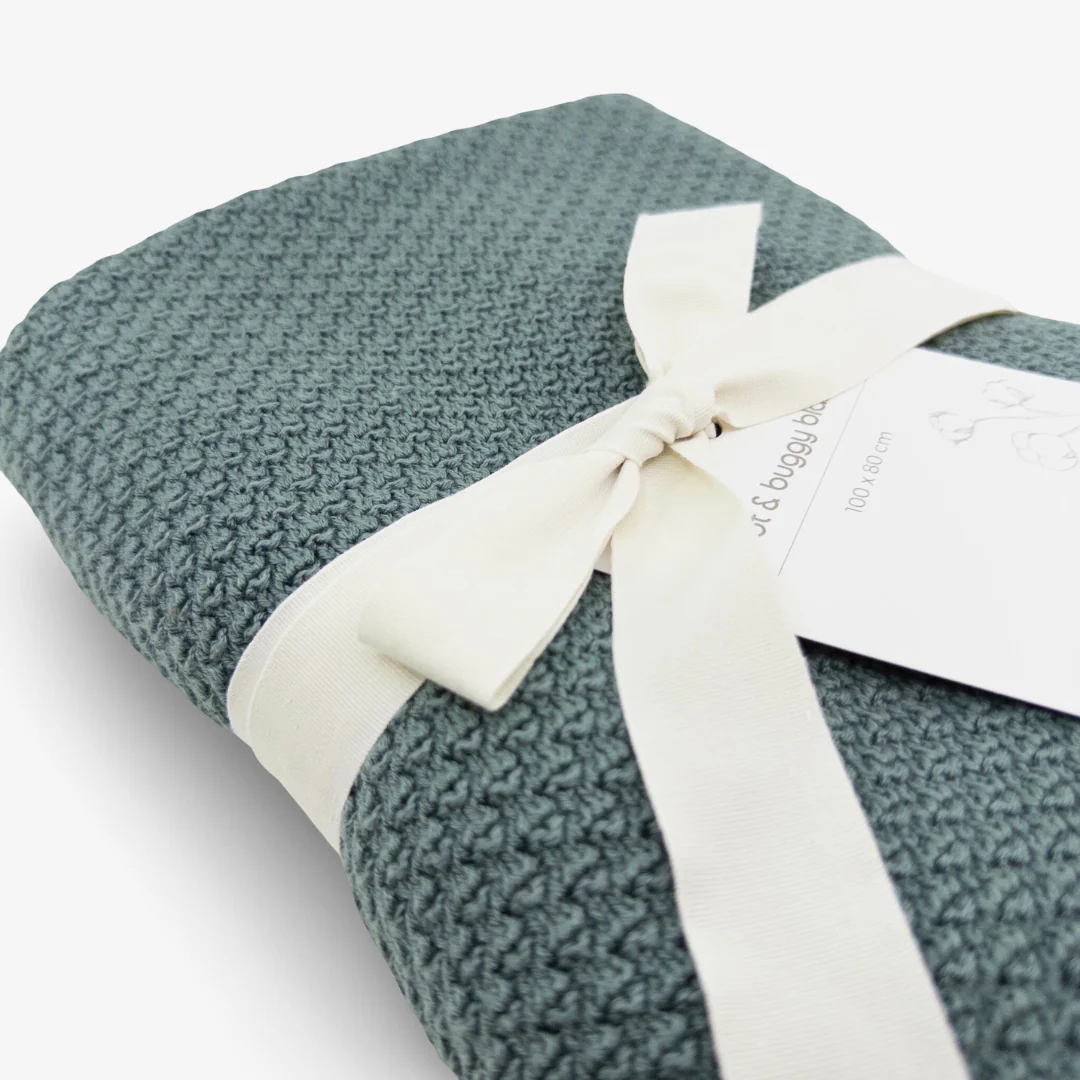 Ecovask Cot/Buggy Blanket Winter Weight - Sea Foam