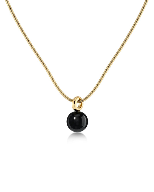 EDBLAD Aura Necklace L - Black Gold