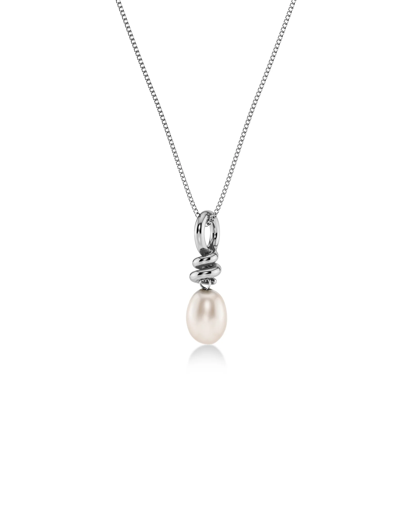 Edblad Swivel Necklace Pearl S - Silver