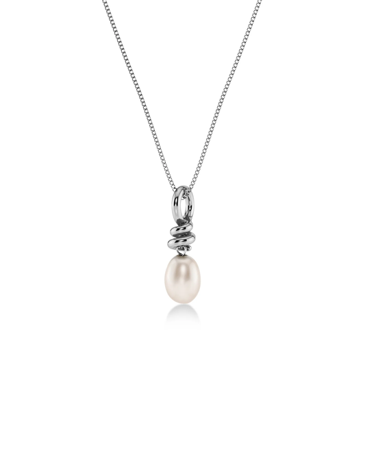 Edblad Swivel Necklace Pearl S - Silver