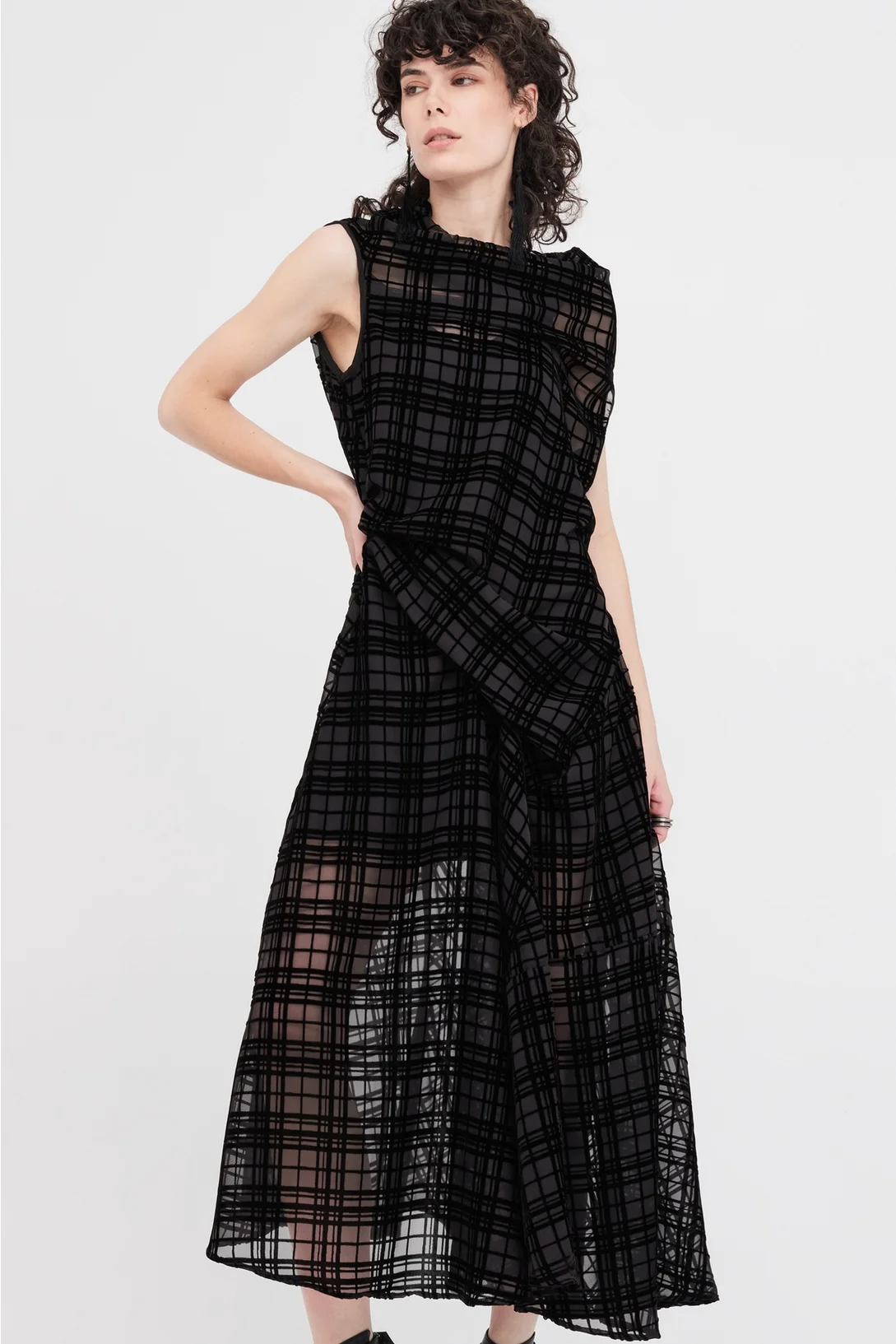 Taylor Edifice Dress - Black Check