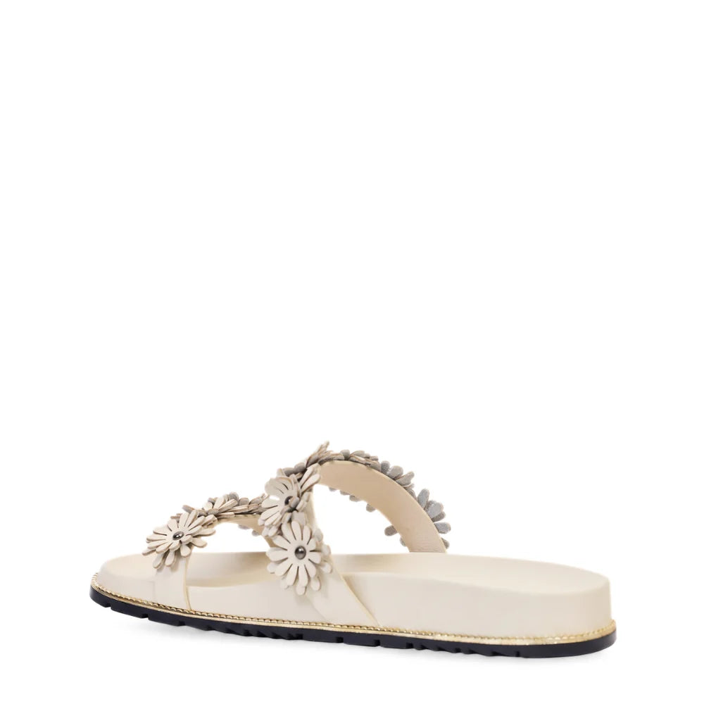 Kathryn Wilson Floral Slide - Stone Calf