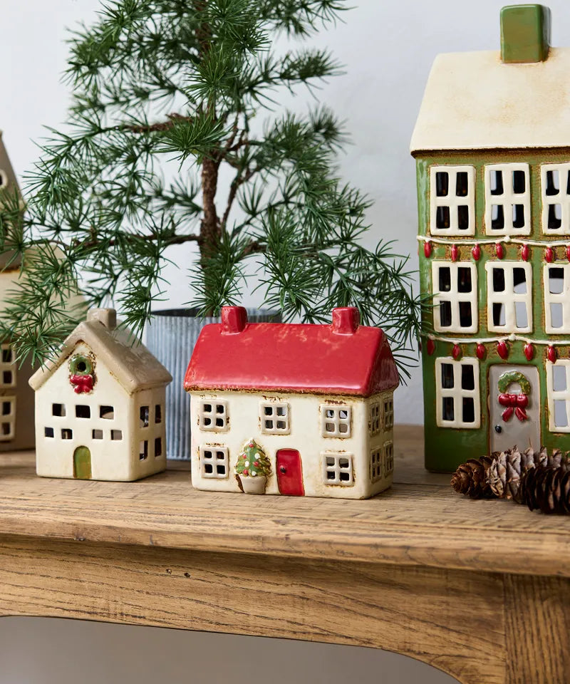 French Country Alsace Tea Light Cottage Christmas Stone